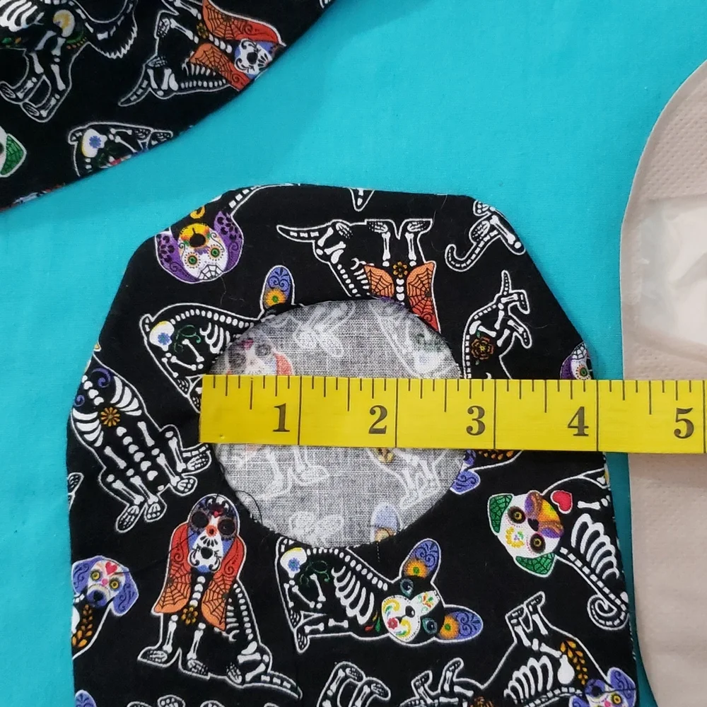 Hand Crafted Ostomy/Iliostomy bag cover w/matching reversible face mask